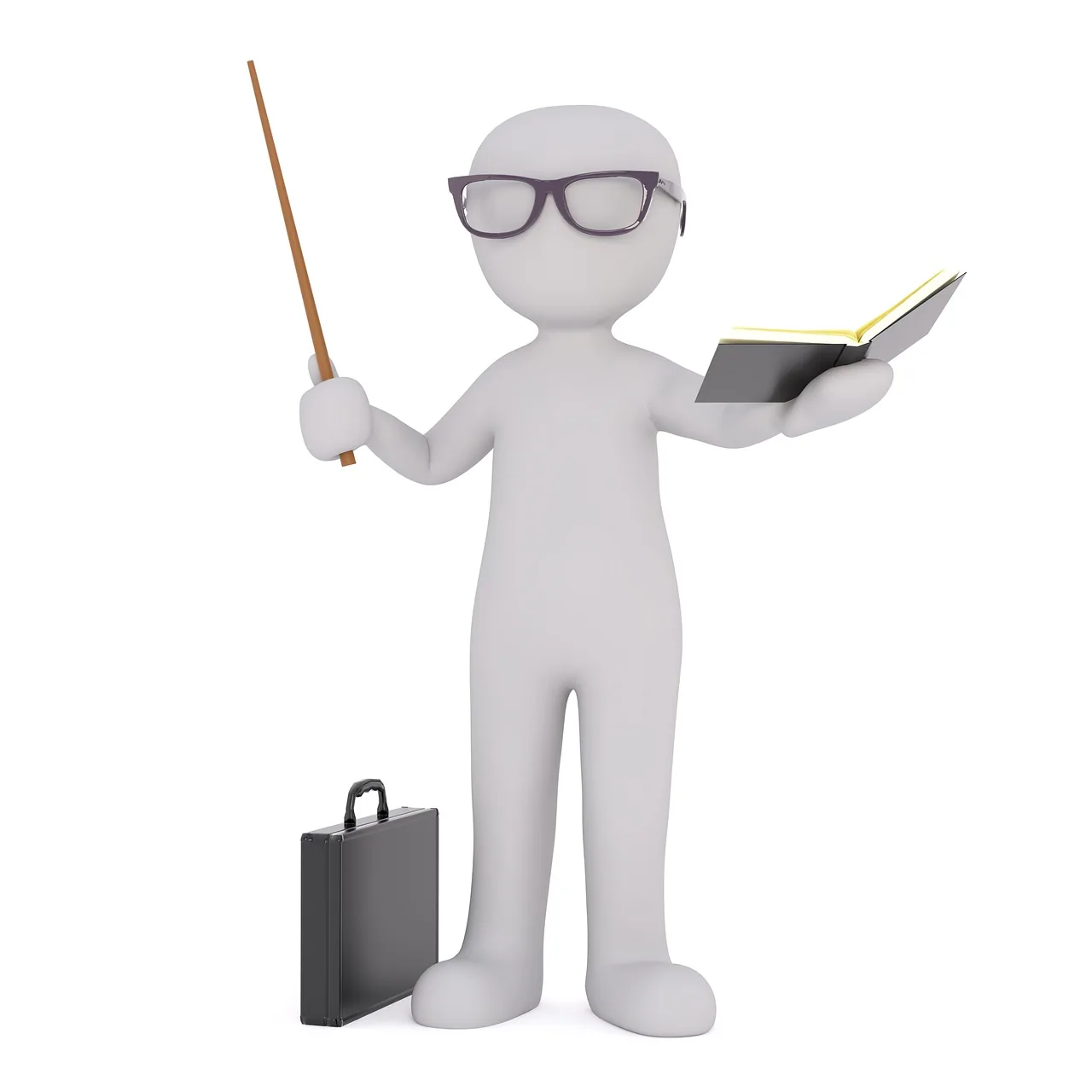Conductor with baton and score Conductor with baton and score
