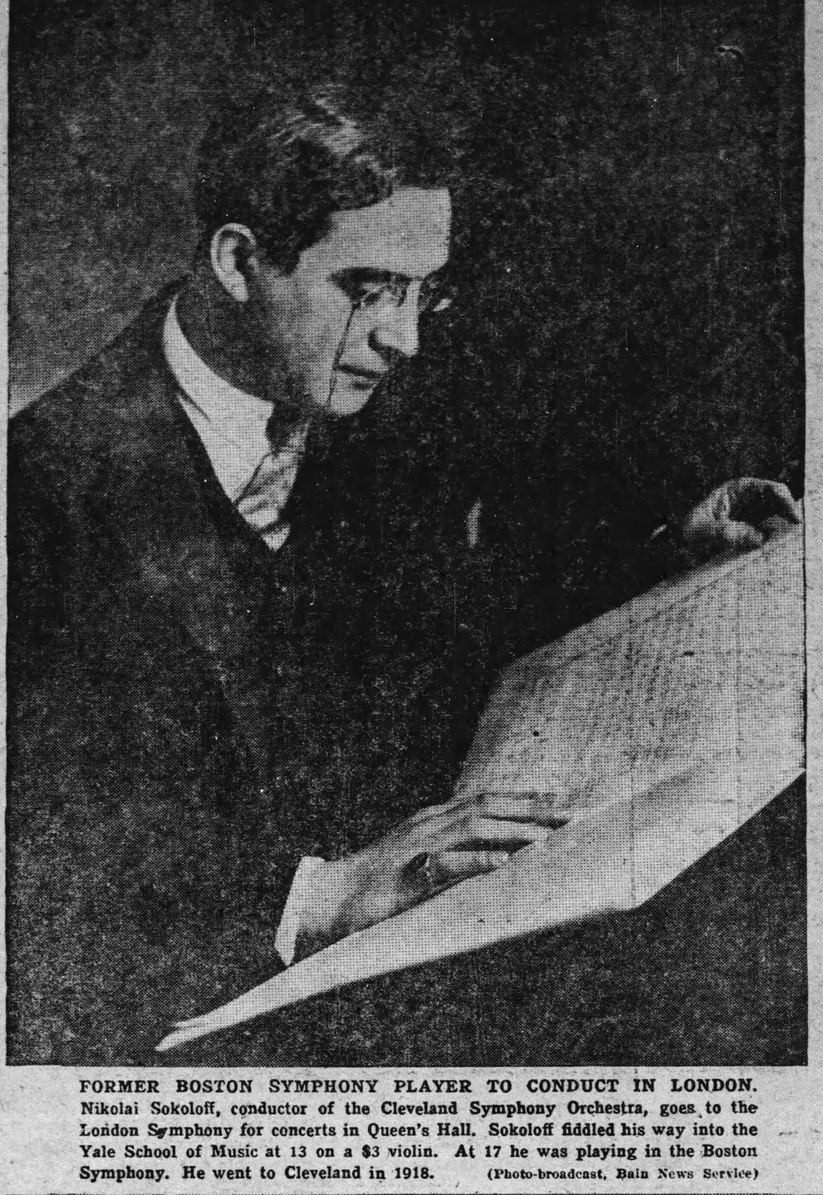 Conductor reading a musical score Conductor reading a musical score