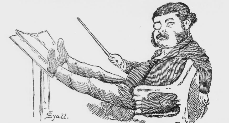 Conductor leading with a baton