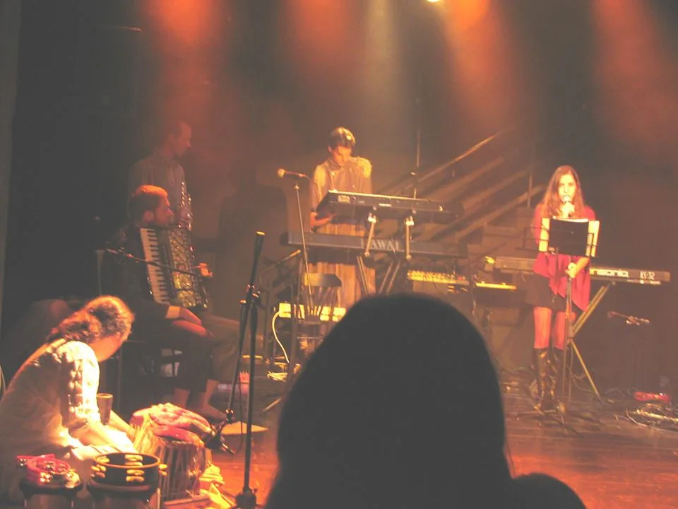 Musical ensemble performing on stage Musical ensemble performing on stage