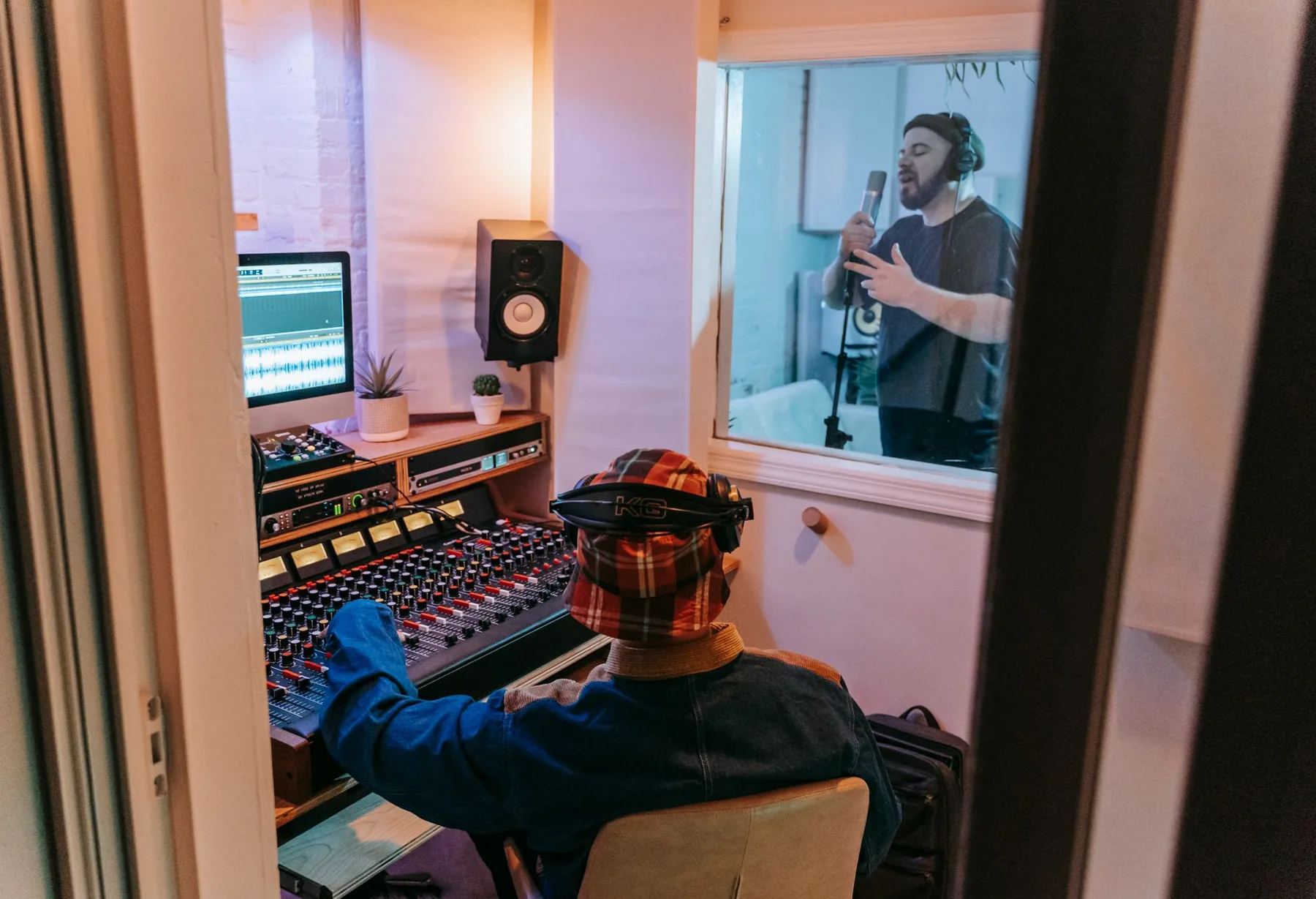 Music training in a professional studio
