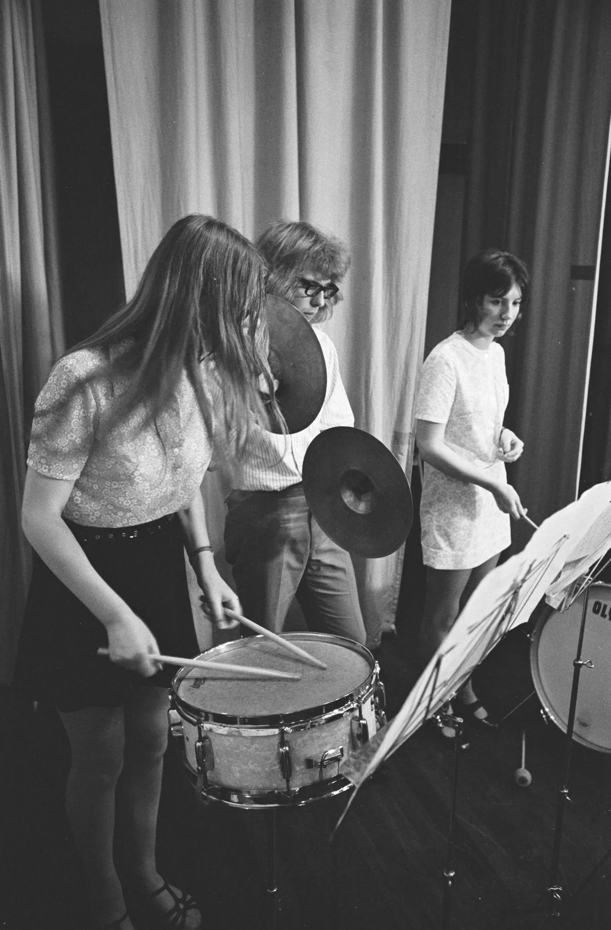 Percussionists rehearsing Percussionists rehearsing